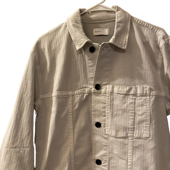 BLDWN Druid Cotton Blend Jacket in Light Grey sz XS - Picture 6 of 9